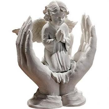 Prayers of an Angel Bonded Marble Statue - 5 in. H