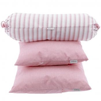 Cambrass Denim - Juego de tres cojines, color rosa