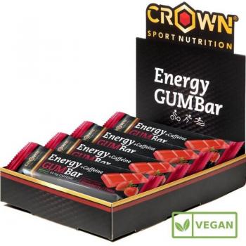 Barrita Energética de Gominola de CROWN -64mg de cafeína **Pack de 12x30g ** Sabor Fresa