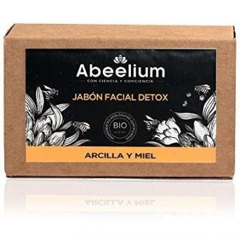 Abeelium | Jabón Facial Arcilla y Miel Detox | Limpia e hidrata en profundidad - Producto Natural y Ecológico | Hecho en España - 100 grs