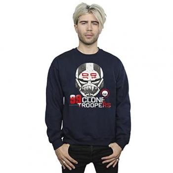 Sudadera de Algodón para Hombre Star Wars The Bad Batch 99 Clone Troopers Color Azul Marino