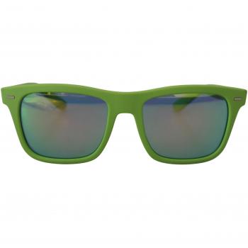 Dolce & Gabbana Green Rubber Full Rim Frame Shades DG6095 Acid Sunglasses, unisex, green color, size: ONE SIZE, blue lens