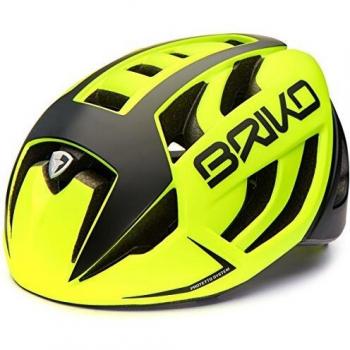 Briko Ventus Casco de Ciclismo, Unisex Adulto, Amarillo/Negro, L