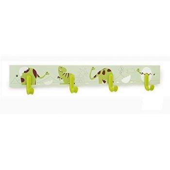 COLGADOR MÚLTIPLE INFANTIL DINO VERDE INOFIX