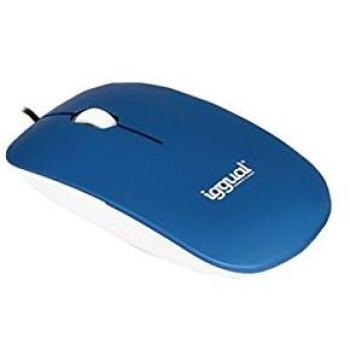 Iggual Slim 1 - Ratón óptico USB, color azul