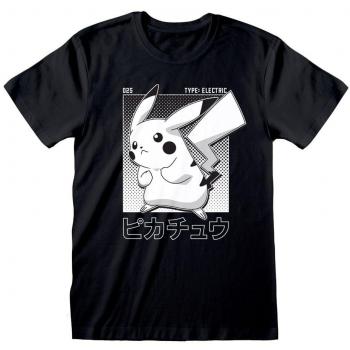 Pokemon Camiseta Halftone Pikachu talla M