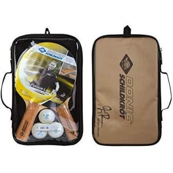 Set de Ping Pong Schildkröt Persson 500 - incluye dos palas de ping pong, tres pelotas, red y soporte para la red, diseño ergonómico, mango antideslizante, material resistente al desgaste