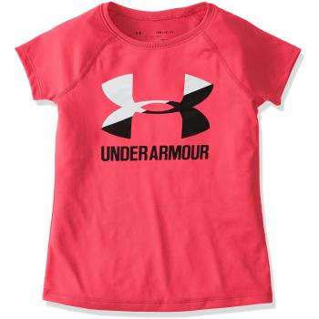 Under Armour, camiseta de manga corta con logotipo para niñas, niña, Solid Big Logo T, Penta Pink, XL