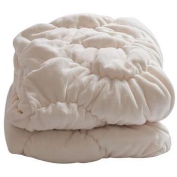 Manta Polar Suave para Cama y Sofá 100% Poliéster Beige 165x145cm