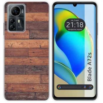 Funda de Silicona para Zte Blade A72s con Diseño de Madera 03
