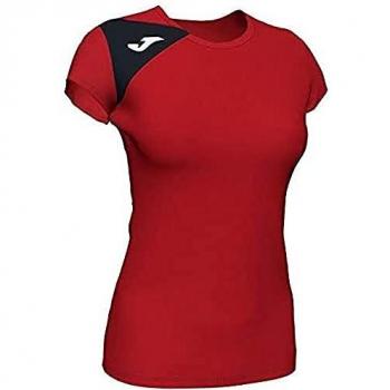 Joma Spike II Camisetas Señora, Mujer, Rojo-Negro, S