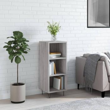 Aparador de madera de ingeniería gris Sonoma 34,5x32,5x90 cm - Mueble de Almacenaje de Salón, Buffet para salón, Armario Auxiliar, Armario de Almacenamiento