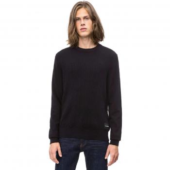 Calvin Klein jersey de cuello redondo de ropa de hombre J30J309543 099 L Nero