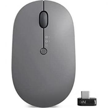 Lenovo Go Multi-Device Wireless Mouse 2400 DPI Ambidextrous RF Wireless + Bluetooth Optical Gray