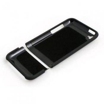 System-S Funda carcasa de colour negro para 4 Apple iPod Touch