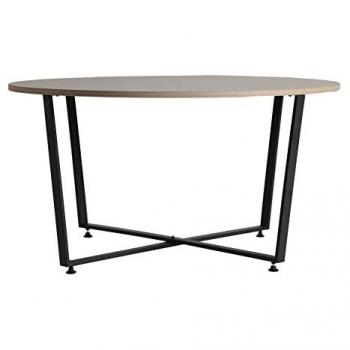 Mesa Auxiliar Henche de Hierro en color Negro/Natural - Medidas 88x88x47cm