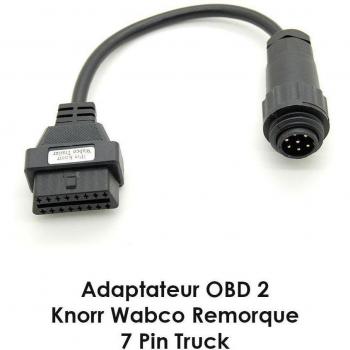 Cable adaptador de diagnóstico a bordo OBD OBD2, 7 pines a conector Knorr Wabco