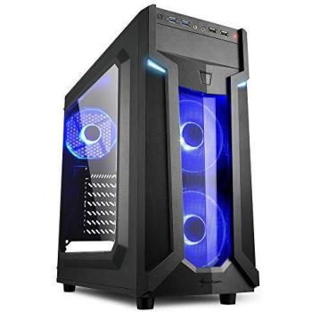 Sharkoon VG6-W - Caja de Ordenador, PC Gaming, Semitorre ATX, Azul