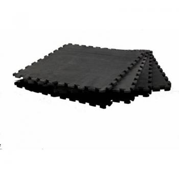 Mata Puzle Interlocking Gymstick 120x120 cm - Set de Alfombrillas Negras para Gimnasio