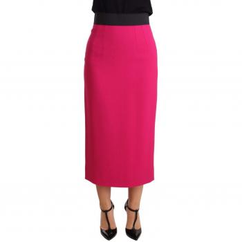 Dolce & Gabbana Pink High Waist Stretch Pencil Straight Skirt - IT38|XS