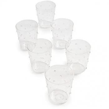 Vasos de Fiesta Rosa 45 Cl Juego de 6 Piezas de Vidrio
