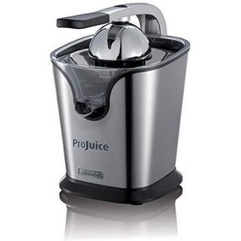 Ariete Exprimidor projuice, 2 conos para naranja y limón, mango de precisión de aluminio, boquilla antigoteo, diseño cuadrado, 160 W, acabado acero inoxidable
