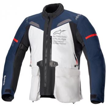 Chaqueta textil impermeable Alpinestars ST-7 2L Gore-Tex Gris Hielo-Azul Oscuro-Negro