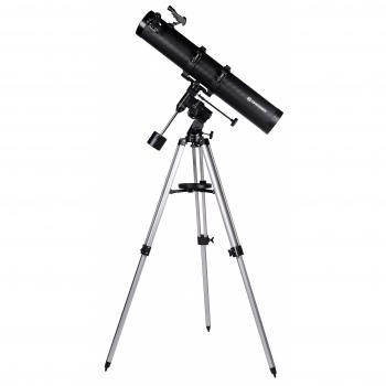 Bresser Galaxia 114/900 EQ-Sky Telescopio Newton Diseño de carbono con Adaptador de Cámara de Smartphone, negro
