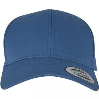 Flexfit Curved Classic Blue Snapback Cap - Onesize, 60% Cotton, 40% Polyester