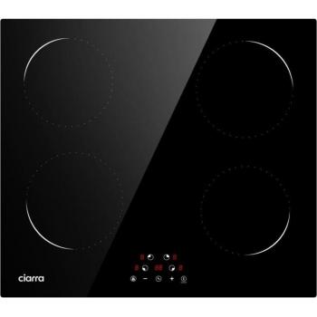 Placa de Inducción 4 Zonas 6000W 59cm con Temporizador y Control Táctil Ciarra CD4BIH-C