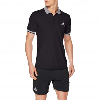 adidas Club Solid Polo de Tenis, Hombre, Negro, S