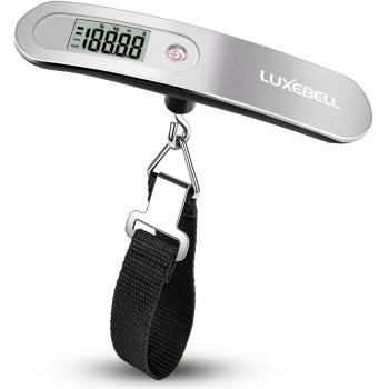 Báscula Digital Luxebell Balanza de Equipaje de Ergonómica LCD 50g/50Kg para Viaje - Plateado