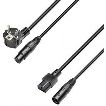 Cable de Audio Adam Hall 8101 PSAX - Longitud 5m, Conector de Alimentación