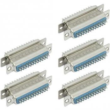 sourcing map D-Sub DB25 - Lote de 5 Conectores de 25 Pines