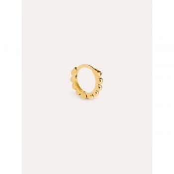 Pendiente Suelto Singularu Pebbles S - Piercing de Plata Bañado en Oro de 18 Kt. con Cierre Congo