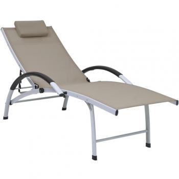 Tumbona de aluminio textilene gris taupe