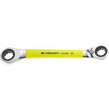 Facom 65.10 x 11F - Llave con trinquete 15D de 10 x 11 mm, fluorescente