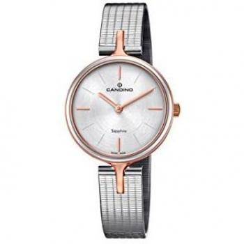 Reloj Analógico para Mujer Candino C4643 Lady Elegance con Caja de Acero Inoxidable 316L y Correa Plateada