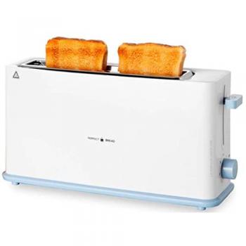 Tostadora 2 Rebanadas Blanco 850W, Ranuras Largas para Pan Grueso 36mm, 7 Niveles de Tostado y Sistema de Elevación Extra