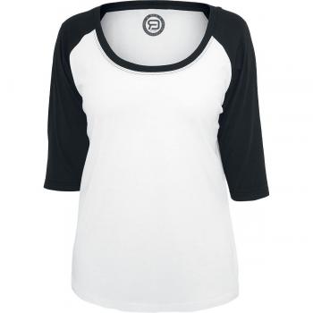 RED by EMP 3/4 Contrast Raglan Tee Manga larga Mujer blanco-negro XXL