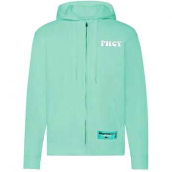 Pharmacy Industry Green Cotton Zip Hoodie - S