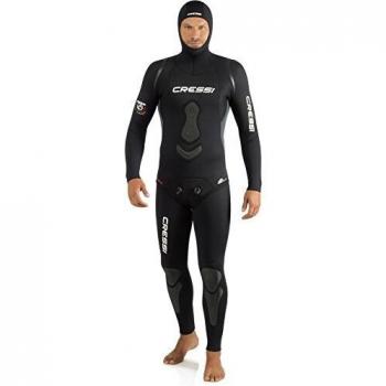 Cressi Apnea Men Complete Wetsuit 5mm Traje Profesional de Apnea y Pesca, Hombre, Negro, M/3