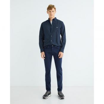 Camisa Gant Regular Fit con microestampado marino