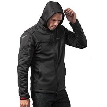 Alpinestar stratified Jacket Capucha extraíble de microfile Extensible, Hombre, Black, M