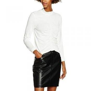 VERO MODA VMZALI L/S GATHERING TOP NFS, Camisa Manga Larga Mujer, Blanco