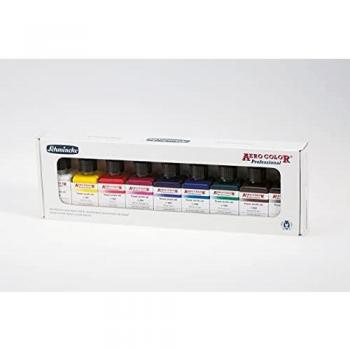 Set de 9 colores básicos Schmincke AERO COLOR - 28 ml, pintura acrílica líquida para aerógrafo