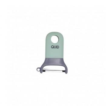 QUID OZON Pelador 11CM Verde Mango ergonómico, Agujero colgador, Libre de BPA