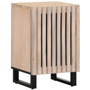 Mueble de baño madera maciza de mango 38x34x58 cm Marrón