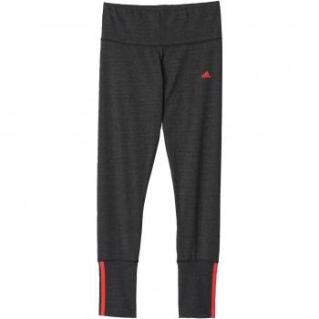 adidas ESS Mid 3Stight - Mallas para mujer, talla S, color negro / rojo