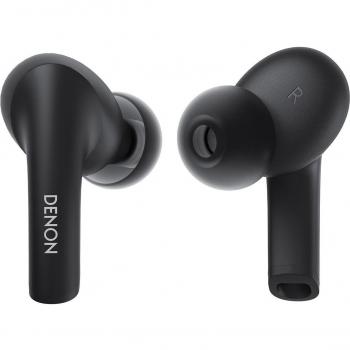 Denon AH-C630W True Wireless Auriculares Bluetooth con Sintonización Soundmaster, Hasta 18 Horas de Duración de Batería, Negros
